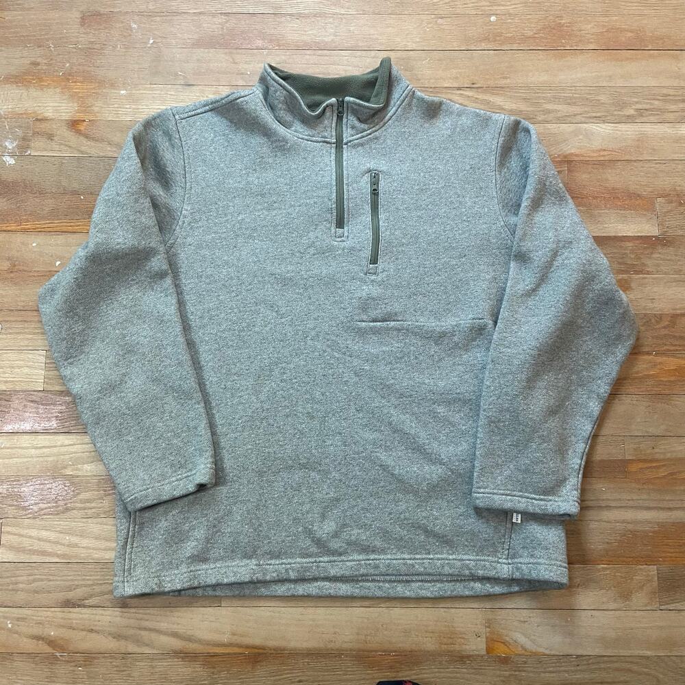 Magellan Outdoors Mens Size XL Classic Fit 1/4 Zip Olive Green